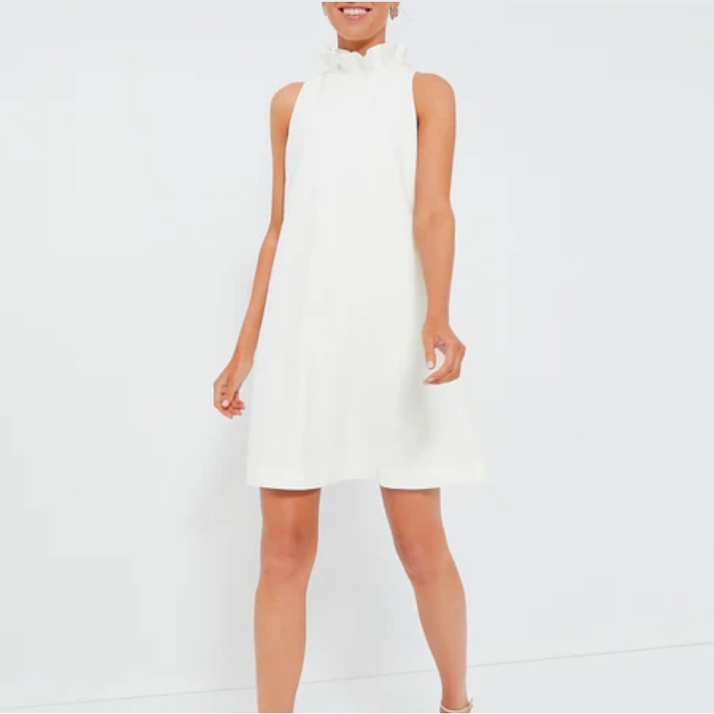 DO+BE Blythe Dress White Ruffle Bow Size Large L